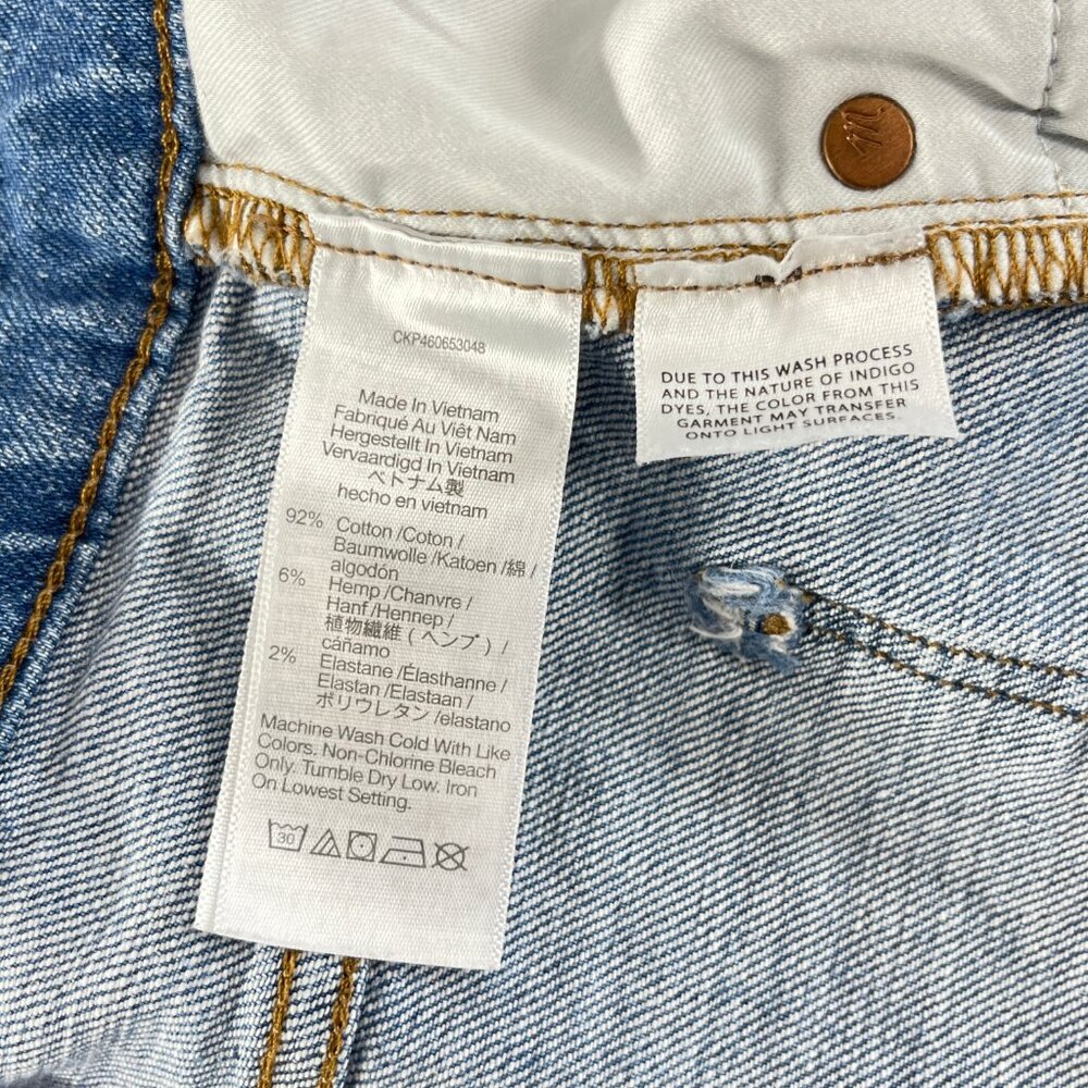 SOLD MADEWELL Womens Size 32 High Rise Denim Jean Shorts Magic Pockets - Picture 10 of 16